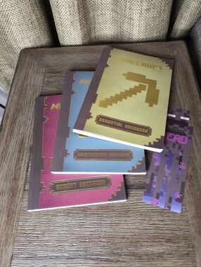Scholastic Minecraft Handbooks - Blue, Green, Magenta Covers